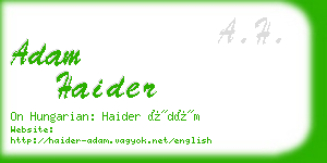 adam haider business card